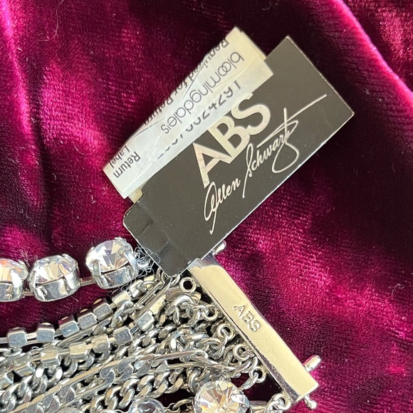bracelet NWT ABS Allen Schwartz bling sparkle rhinestones multi chains - Picture 9 of 16